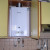 Details van het gaskolom installatiedocument in het appartement