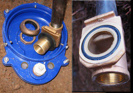 การประกอบของอะแดปเตอร์ downhole ในระหว่างการก่อสร้างของหลุม ซีลเกลียว