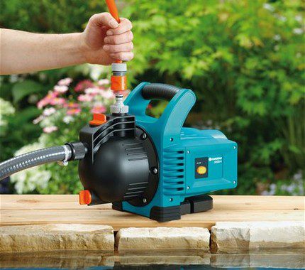 How to operate watering pumps from a pond Preparing the unit for work