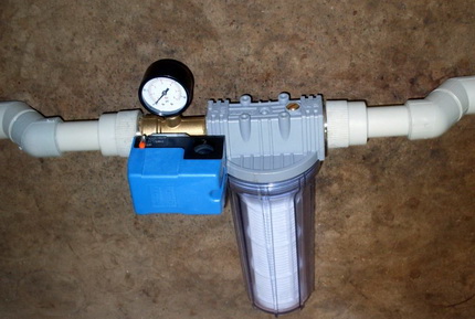 Filters for water purification from a well Water supply to the well