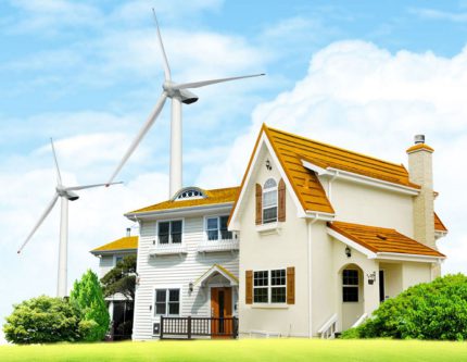 A method of obtaining alternative energy for the home Alternative energy for the home from wind generators