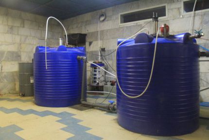 Polymerní nádrže v bioplynové stanici PVC kontejnery