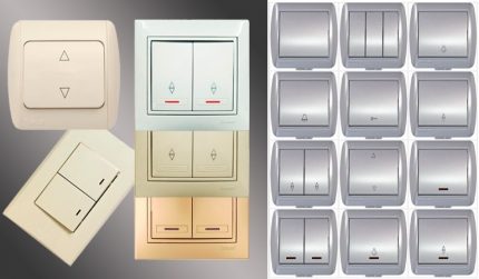 Sådan vælges en switch til tilslutning af en pære En række afskiftere til hjemmet