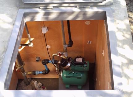 How is a pumping station installed for a well? Caisson for a pumping station