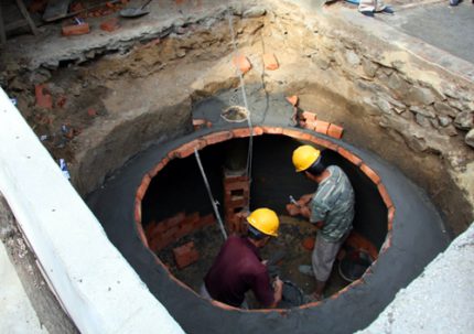 Výstavba podzemních zařízení na výrobu bioplynu Podzemní instalace