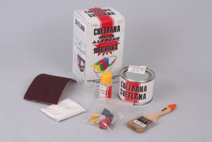 DIY malingssett for støpejernbad Bath stain kit