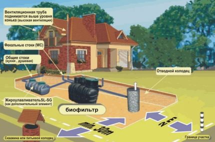 Location of filter wells Well location