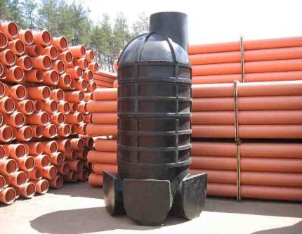 Ready-made polymer manhole for sewage Prefabricated polymer well