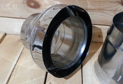 Adaptador para montar e instalar um sanduíche de chaminé