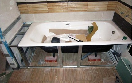 Comment organiser un écran fonctionnel sous la baignoire en placoplâtre Profil en U pour le cadre
