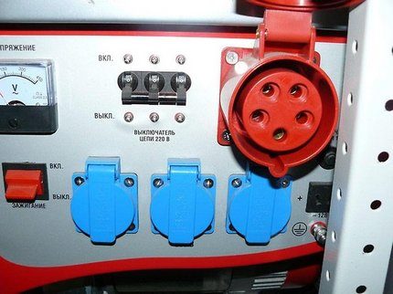 Types of sockets and switches for three-phase electrical networks Industrial electrical network