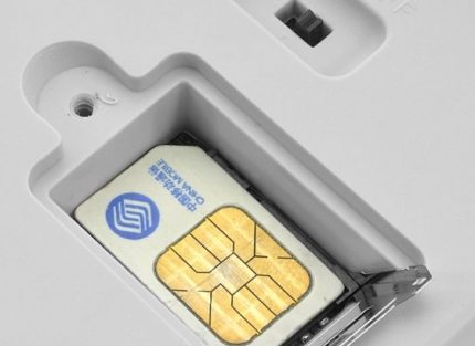 СМС регулатори температуре Место за инсталирање сим картице