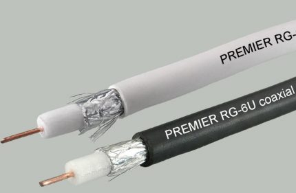 Câble pour connecter un récepteur de télévision à une prise de courant Structure du câble TV