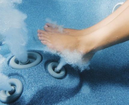 Epekto ng whirlpool massage Mga nozzle ng paa ng paa