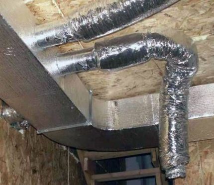 Isolamento do sistema de aquecimento do ar da casa de campo Isolamento para duto