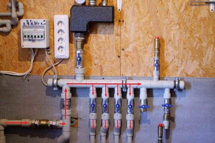Manifold for polypropylene heating system Polymer distribution block