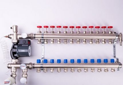 Manifold para sa radial heating system Pamamahagi ng iba