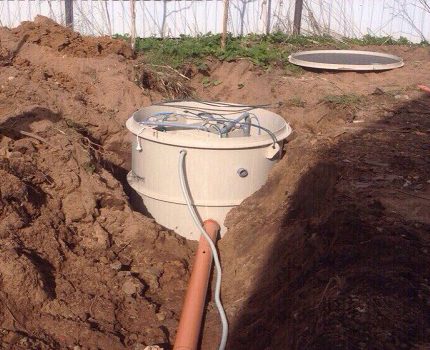 Installation of volatile septic tanks DKS DKS-MBO installation