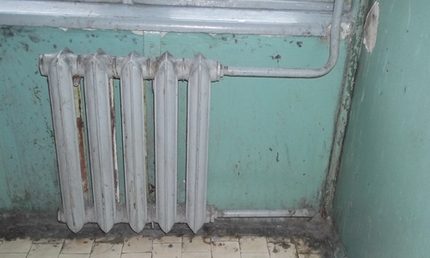 Old heating battery