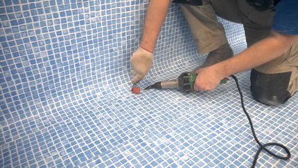 Matériau polymère de soudage pour imperméabiliser la cuvette de piscine Matériaux pour l'étanchéité des piscines