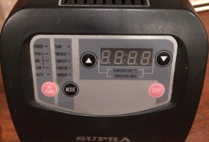 Hvorfor er det bedre å velge en fet varmeapparat til garasjen Elektronisk panel