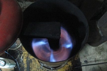 Homemade garage heating appliance Mining burning