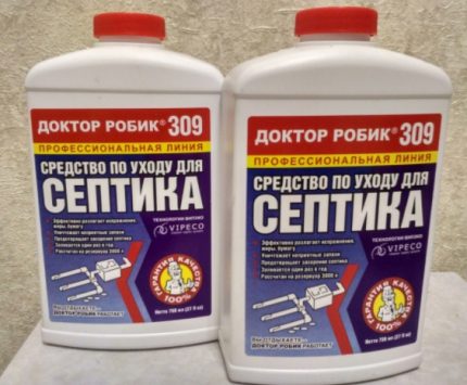 Remède aux bactéries pour les fosses septiques Dr. Robik Les moyens avec les bactéries pour les fosses septiques roebic 309