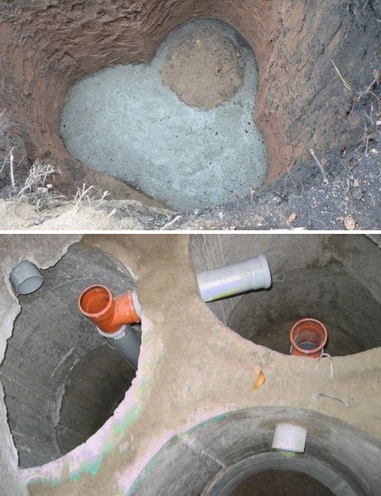 Hogyan készítsünk háromkamrás szennyvíztartályt betongyűrűkből? Kompakt háromkamrás tisztító opció