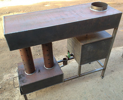 Option homemade stove stoves Potbelly stove on development with a water circuit