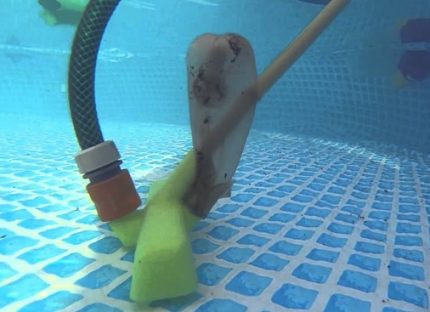 Vacuum cleaning the bottom