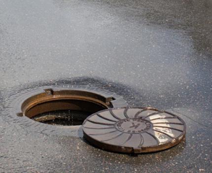 Central sewer manhole Manhole cover