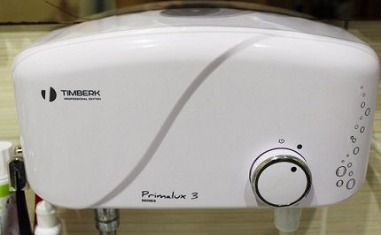 Hvordan velge den beste øyeblikkelige varmtvannsberederen Modell Timberk Primalux WHEL-7