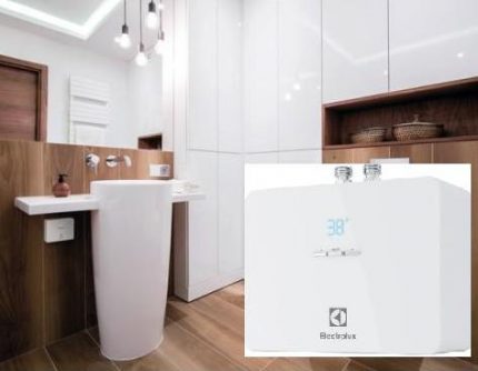 Electrolux - en gammel tidtaker i vurderingen av produsenter av øyeblikkelig varmtvannsbereder Electrolux NPX6 Aquatronic
