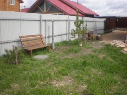 The appearance of the septic tank installation Fast The appearance of the installed septic tank