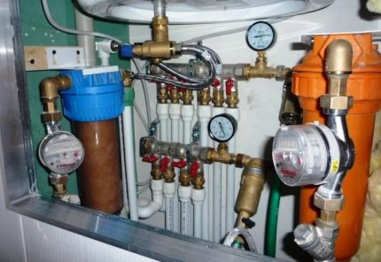 How to make a piping in an apartment Water collector