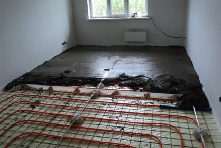 Carrelage pour le chauffage par le sol chauffage par le sol Chauffage au sol avec chape