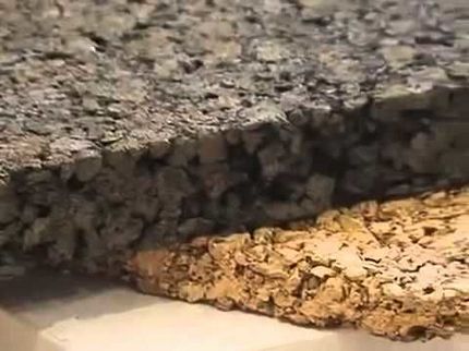 Isolation en liège pour le chauffage au sol à eau Tapis en fibre de liège