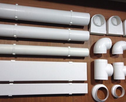 Plastic pipes for hoods