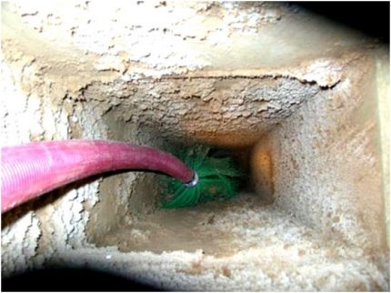 Self cleaning ventilation Cleaning the ventilation duct