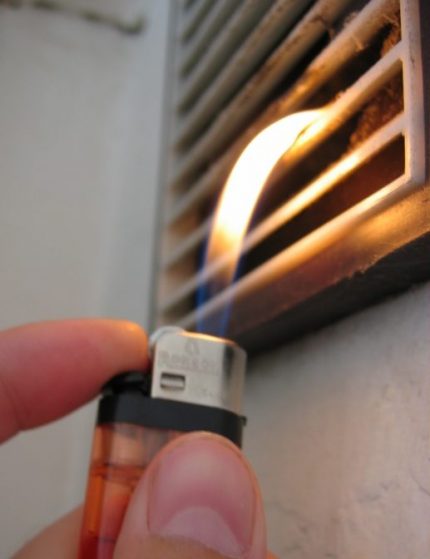 Ventilation cleaning test Open flame traction test