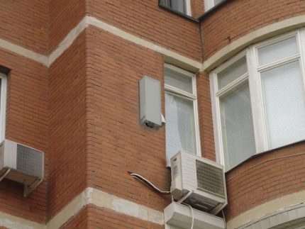 Local para instalação do dispositivo de ventilação Unidade de ventilação de abastecimento