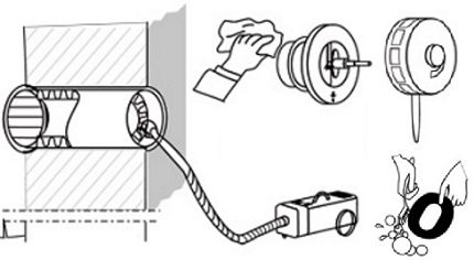 Care of the ventilation valve in the wall Valve cleaning