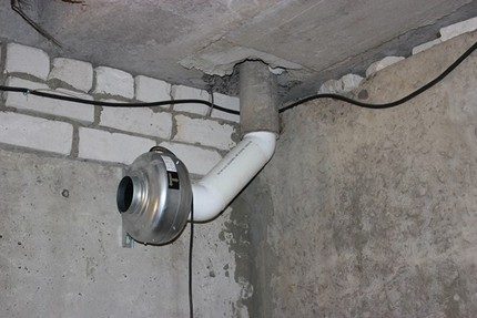 Ventilation mécanique Exemple de ventilation forcée