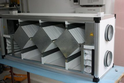 Équipement supplémentaire pour la ventilation d'alimentation et d'extraction Récupérateur à 3 sections
