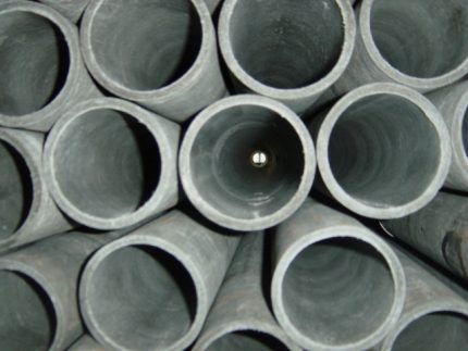 Tubos de cimento-amianto para dispositivos de ventilação com um e dois tubos Tubos de cimento amianto