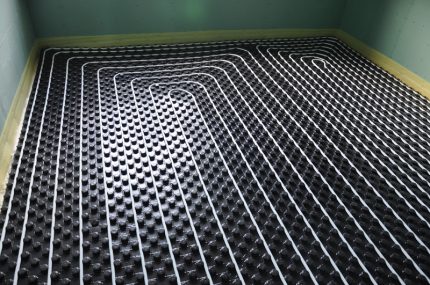 Mats with bosses for laying warm aodyan floors High density profile mats