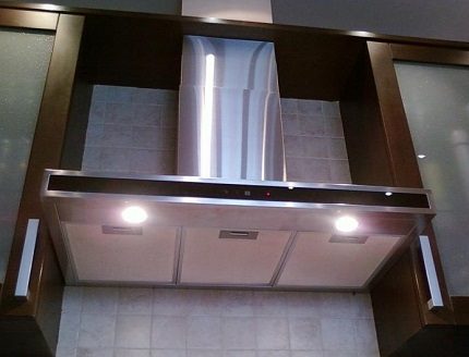 How to calculate the cross section of the hood Range hood with multiple power modes
