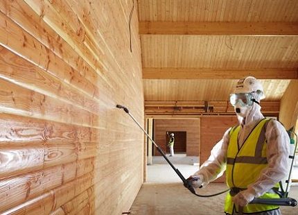 Mold kill action Wood processing