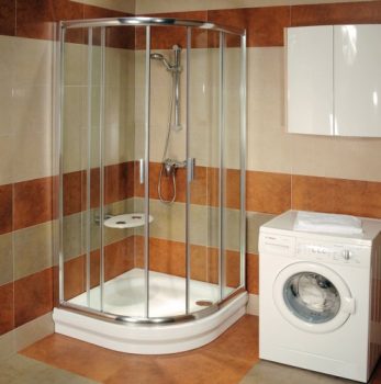 DIY shower cubicle na may mga sliding door Cabin na may mga sliding door