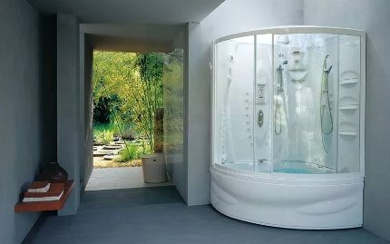 Corner shower